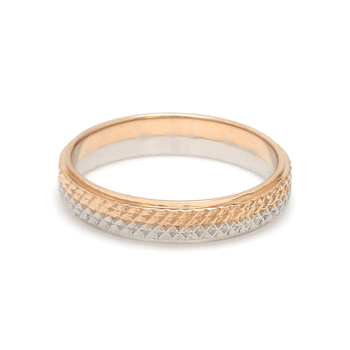 Platinum Love Bands with Rose Gold Ring JL PT 1406