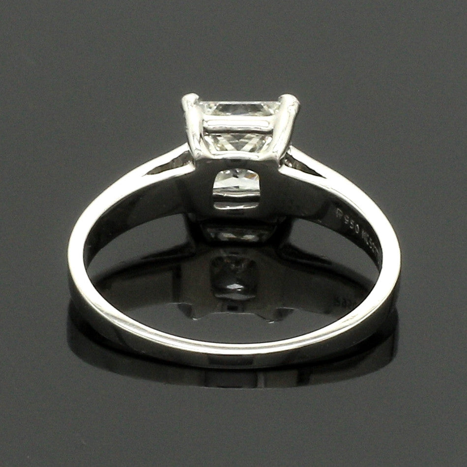 1.00 cts Princess Cut Solitaire Platinum Ring JL PT RS PR 130