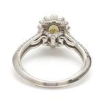 Load image into Gallery viewer, Yellow Diamond Platinum Ring with Halo Split Diamond JL PT YD 1370
