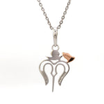 Load image into Gallery viewer, Plain Platinum Rose Gold Shiv Ji Trishul Pendant JL PT P Trishul-RG
