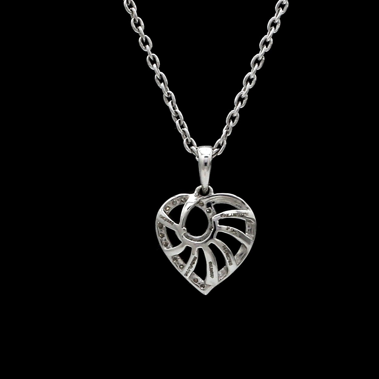 Evara Platinum Diamonds Heart Pendant JL PT P 328   Jewelove.US