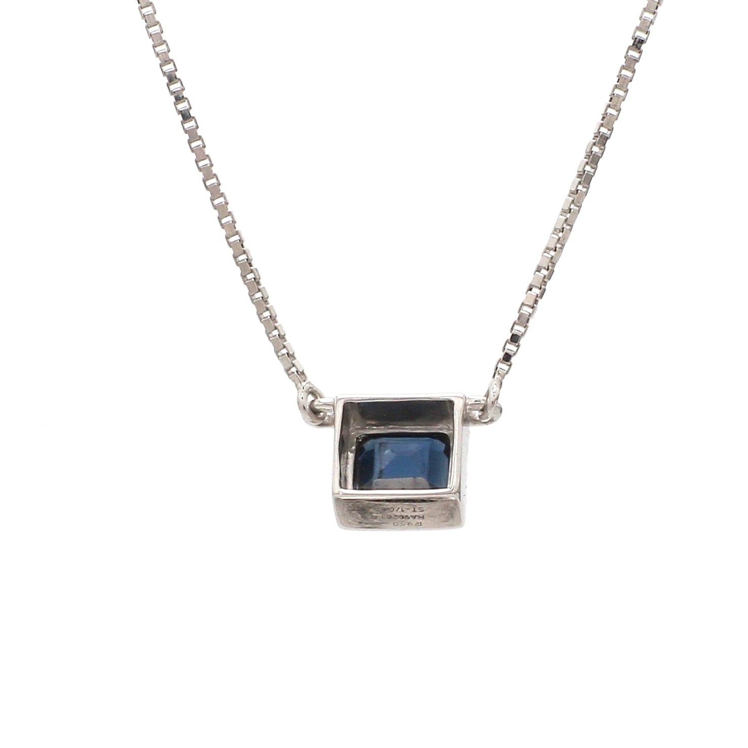 Blue Sapphire Pendant in Platinum JL PT P 317