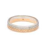 Load image into Gallery viewer, Platinum Love Bands with Rose Gold Unisex Ring JL PT 1407
