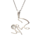 Load image into Gallery viewer, 50-Pointer Solitaire Platinum Name Pendant JL PT P 331   Jewelove.US
