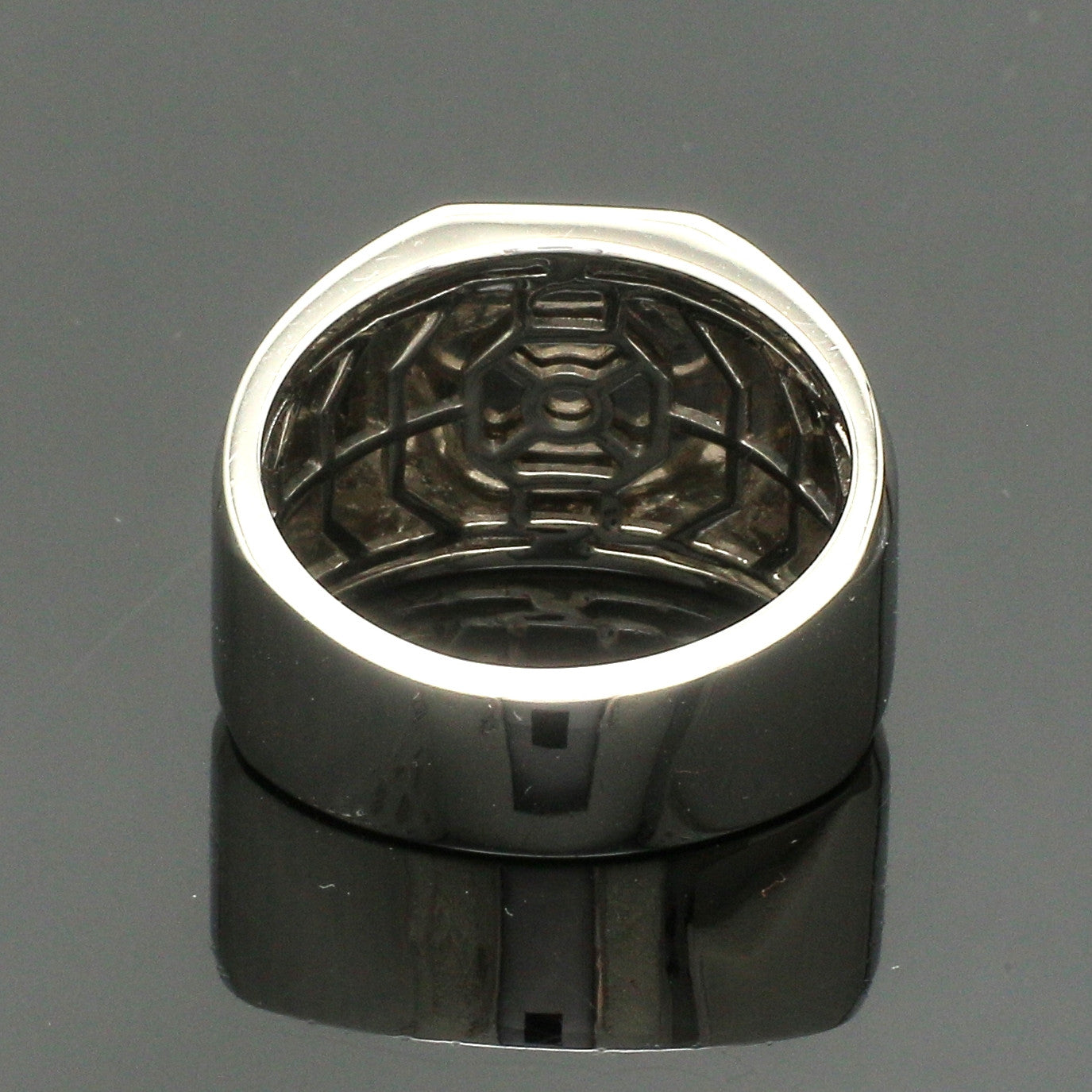 Customised Alphabet / Initial Platinum Signet Ring for Men JL PT 1373