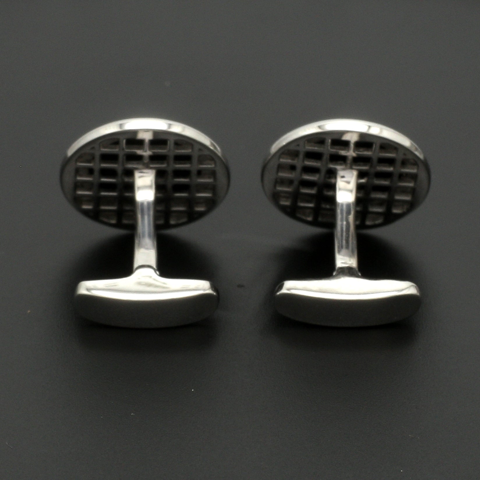 Platinum Cufflinks with Black Stone for Men JL PT C 02   Jewelove
