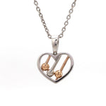 Load image into Gallery viewer, Evara Platinum &amp; Rose Gold Diamonds Heart Pendant JL PT P 322   Jewelove.US
