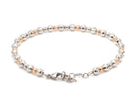 Load image into Gallery viewer, Platinum Rose Gold Bracelet with Diamond Cut Balls for Women JL PTB 1200   Jewelove.US
