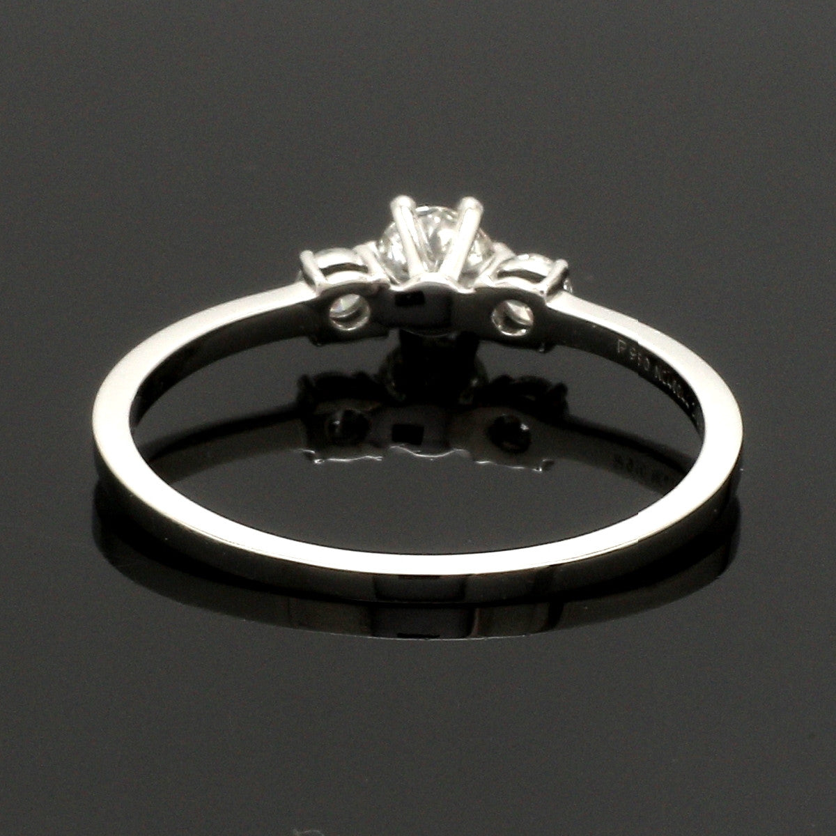 30-Pointer Solitaire Diamond Accents Platinum Ring JL PT 1229-D