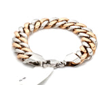 Load image into Gallery viewer, 12.75mm Two-tone Platinum &amp; Rose Gold Curb Bracelet for Men JL PTB 1174-A   Jewelove
