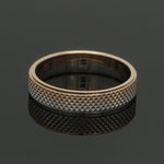 Load image into Gallery viewer, Platinum Love Bands with Rose Gold Ring JL PT 1406
