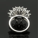 Load image into Gallery viewer, 18K White Gold Rose Cut Diamond Ring for Women JL AU 121

