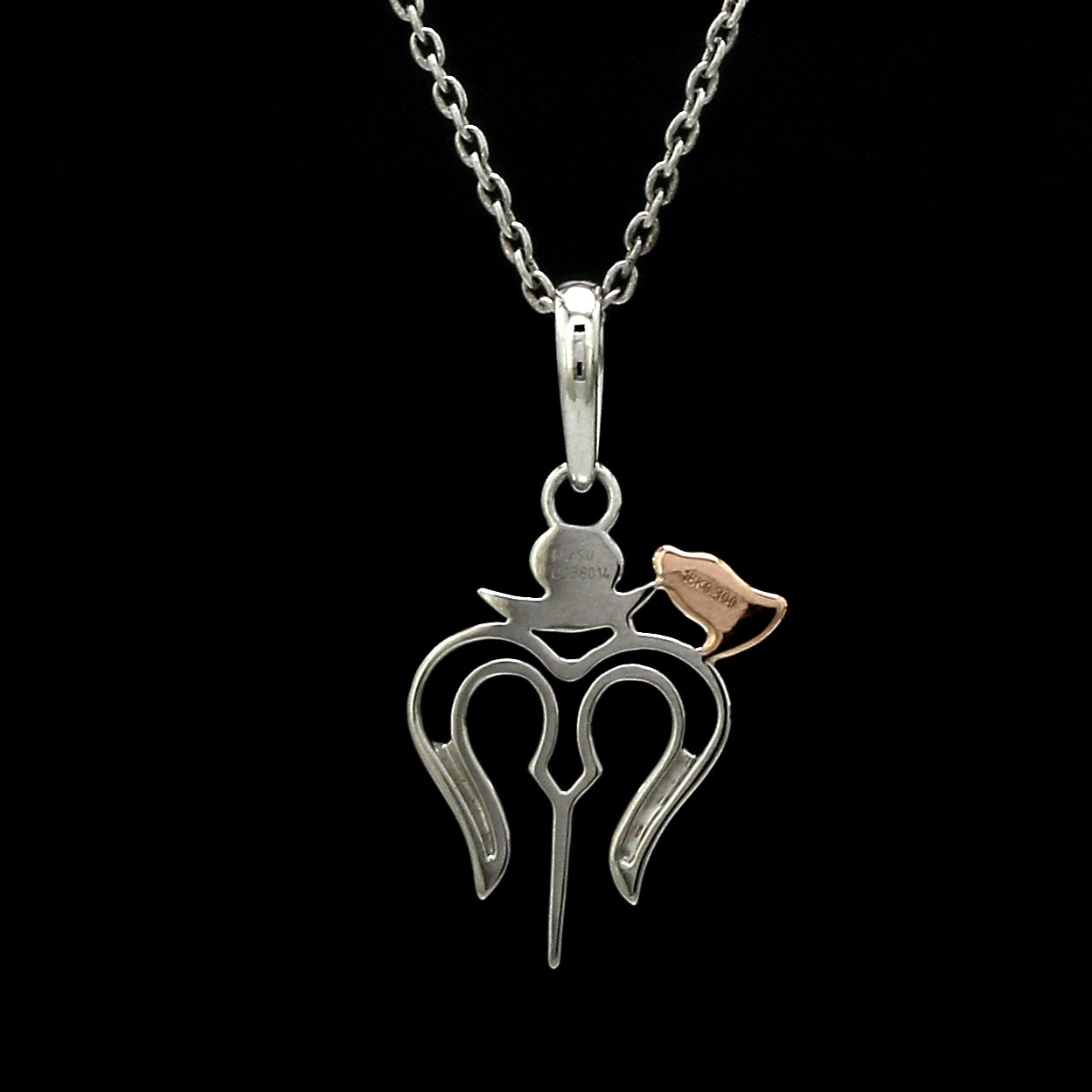 Plain Platinum Rose Gold Shiv Ji Trishul Pendant JL PT P Trishul-RG