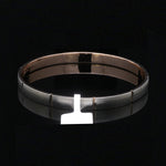 Load image into Gallery viewer, 6.75mm Platinum &amp; Rose Gold Bracelet for Men JL PTB 1078
