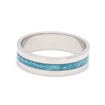 Load image into Gallery viewer, Plain Platinum Ring with Blue Enamel for Men JL PT 1119
