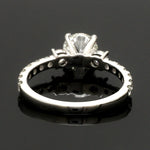 Load image into Gallery viewer, 1-Carat Platinum Solitaire Engagement Ring with Diamond Accents JL PT 327-B
