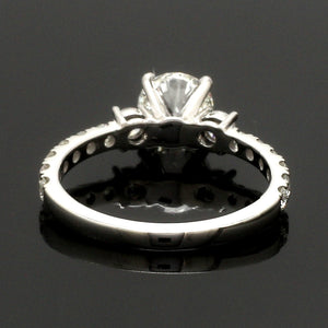 1-Carat Platinum Solitaire Engagement Ring with Diamond Accents JL PT 327-B