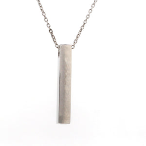 Plain Platinum Cuboid Pendant JL PT P 316   Jewelove.US