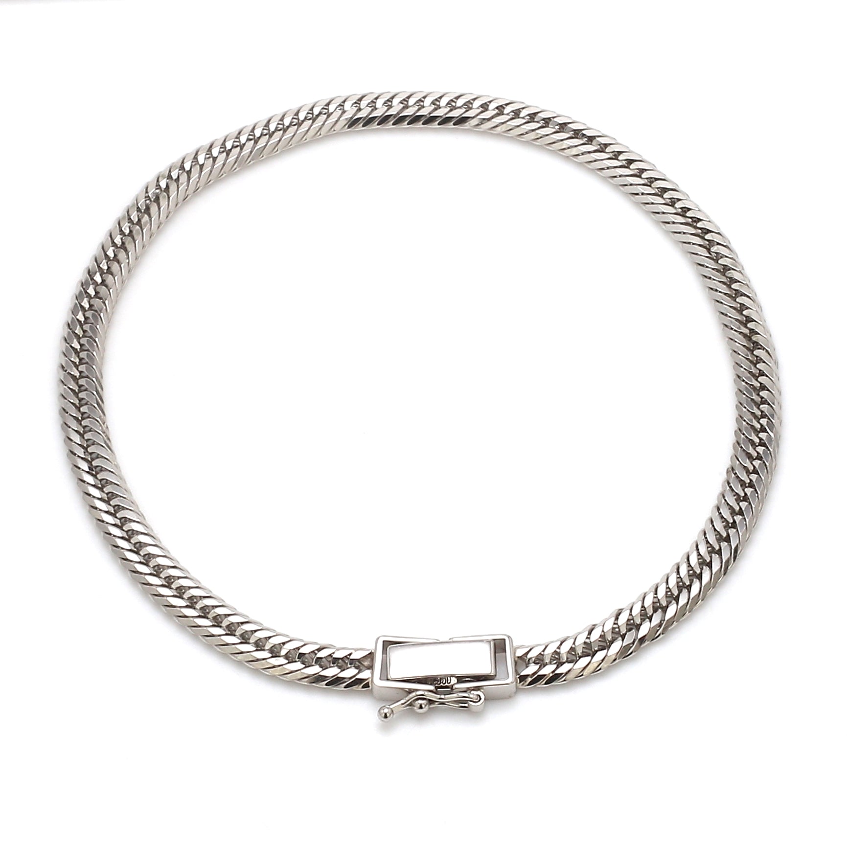 4.5mm Japanese Platinum Cuban Bracelet for Men JL PTB 1176   Jewelove.US