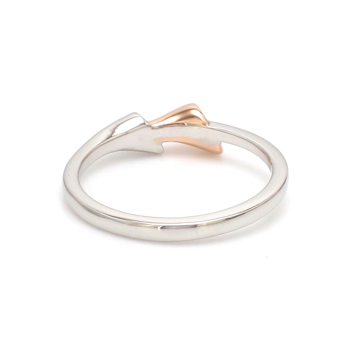 Evara Plain Platinum Rose Gold Ring for Women JL PT 1409