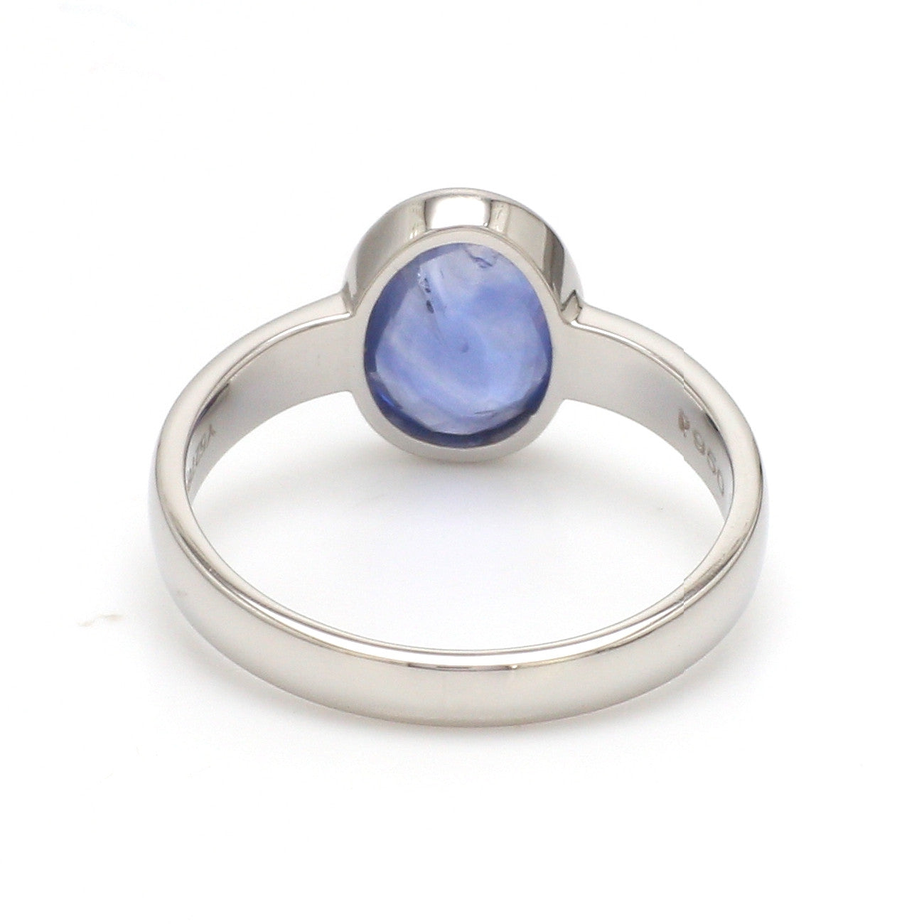 2.50-Carat Natural Blue Sapphire Platinum Ring JL PT Sapphire