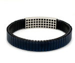 Load image into Gallery viewer, Platinum Blue Band Bracelet for Men - Flexible JL PTB 1216
