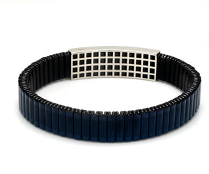 Platinum Blue Band Bracelet for Men - Flexible JL PTB 1216