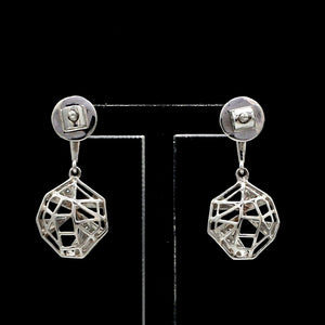 Evara Platinum Diamonds Earrings for Women JL PT E 267   Jewelove.US