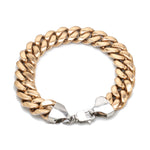 Load image into Gallery viewer, Men of Platinum | 13mm Platinum Rose Gold Double Side Bracelet for Men JL PTB 1336
