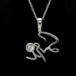 Load image into Gallery viewer, 50-Pointer Solitaire Platinum Name Pendant JL PT P 331   Jewelove.US
