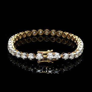 18-Pointer Diamond Tennis Bracelet 18K White Gold JL AU 755