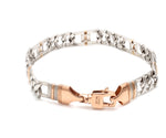 Load image into Gallery viewer, Designer Platinum &amp; Rose Gold Bracelet for Men JL PTB 750R   Jewelove.US
