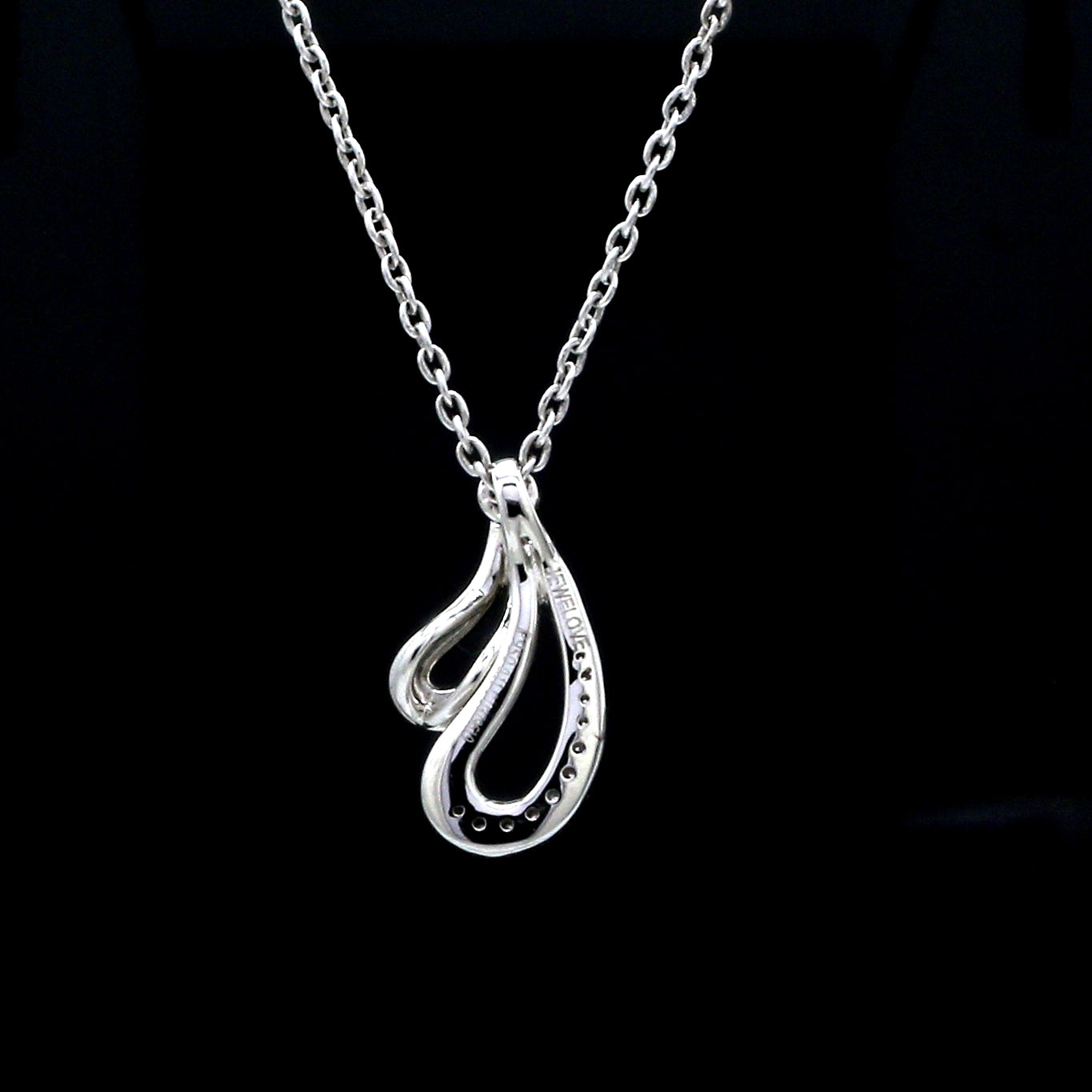 Evara Platinum Double Style Diamond Pendant for Women JL PT P 238