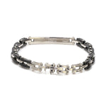 Load image into Gallery viewer, Men of Platinum | Black Stone Bracelet for Men JL PTB 1328

