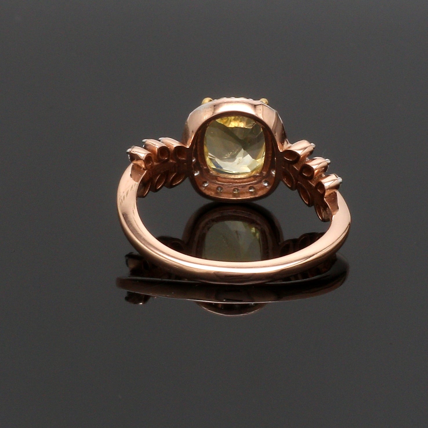 1.75cts. Yellow Sapphire 18K Rose Gold Diamond Ring for Women JL AU 1356R   Jewelove