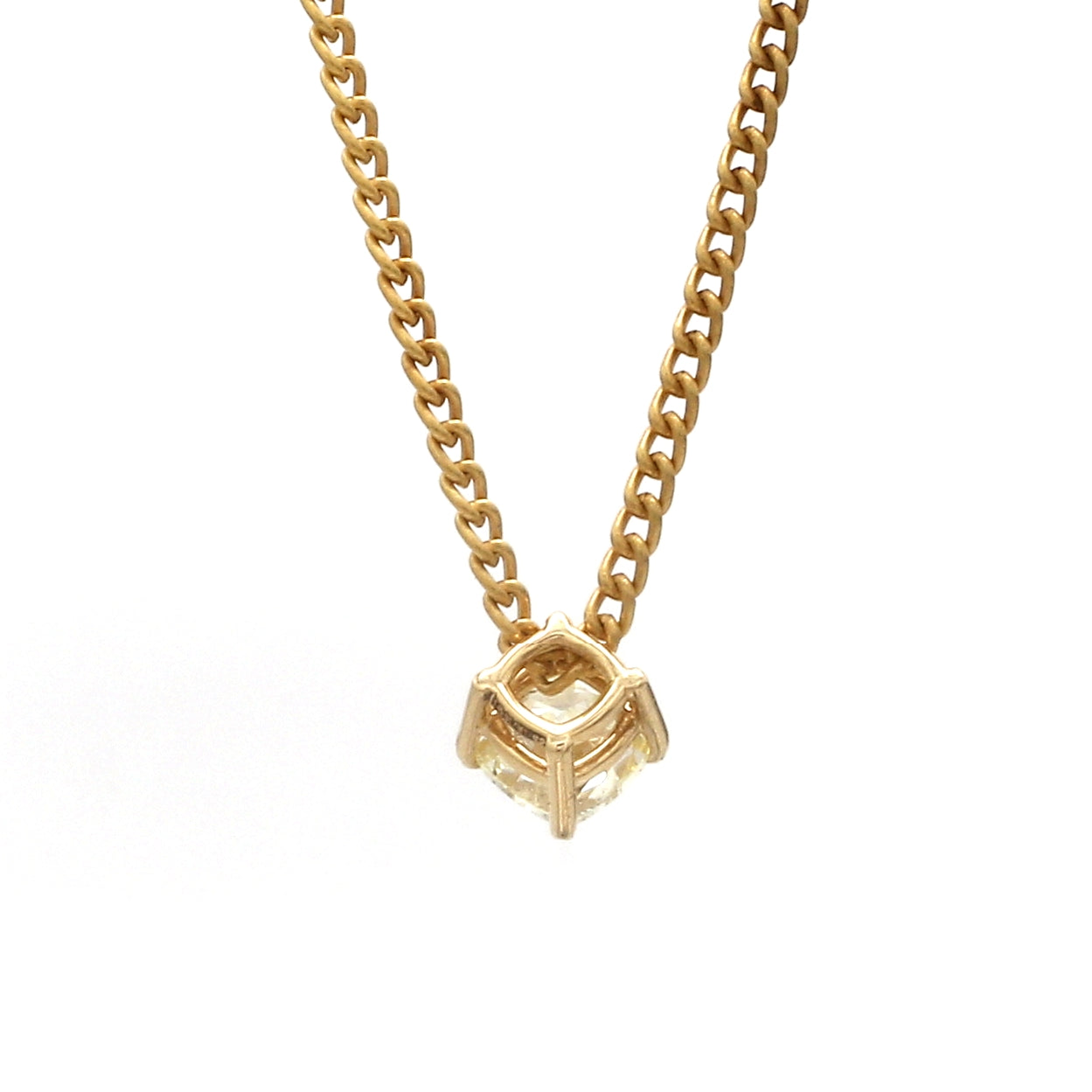 18K Yellow Gold Pendant with Natural Fancy Intense Yellow Diamonds JL AU P 101