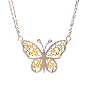 Natural Fancy Color Yellow Diamond Butterfly Pendant Chain for Women JL AU YD 101   Jewelove.US