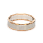 Load image into Gallery viewer, Platinum Love Bands with Rose Gold Ring JL PT 1408

