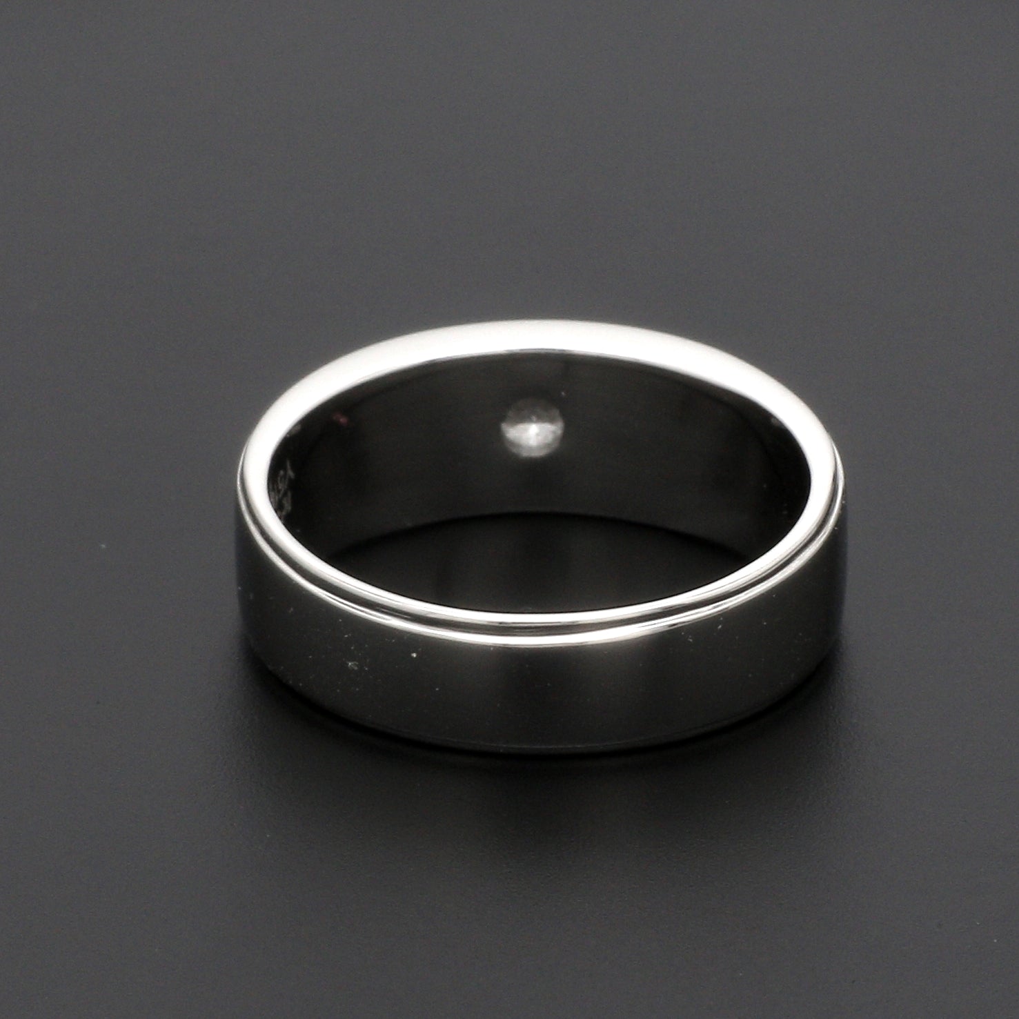 Classic Platinum Solitaire Love Bands SJ PTO 101 - Hi-Polish