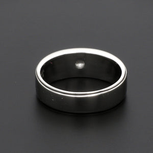 Classic Platinum Solitaire Love Bands SJ PTO 101 - Hi-Polish