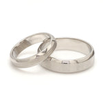 Load image into Gallery viewer, 7mm Beveled Edges Plain Platinum Ring for Men JL PT 616 - Solid   Jewelove.US
