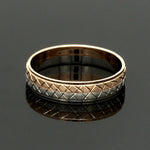 Load image into Gallery viewer, Platinum Love Bands with Rose Gold Unisex Ring JL PT 1407

