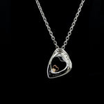 Load image into Gallery viewer, Evara Platinum Diamonds Pendant with Rose Gold Heart JL PT P 323   Jewelove.US
