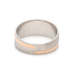 Load image into Gallery viewer, Platinum Love Bands with Rose Gold Ring JL PT 1413
