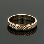 Load image into Gallery viewer, Platinum Love Bands with Rose Gold Ring JL PT 1406
