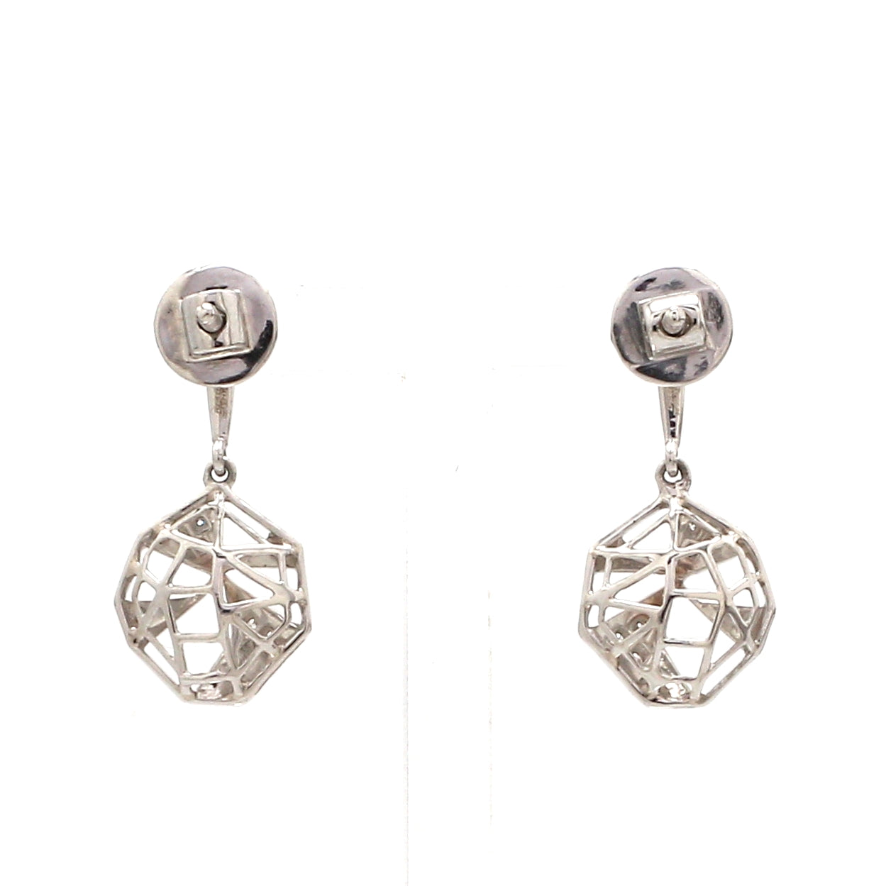 Evara Platinum Diamonds Earrings for Women JL PT E 267   Jewelove.US