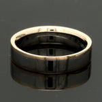 Load image into Gallery viewer, Unique Shape Platinum Love Bands with Rose Gold Border JL PT 648-RG Plain

