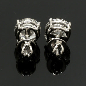 3 Carat Lab Grown Solitaire Diamond Earrings in Platinum SJ PTO E LG-152