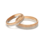 Load image into Gallery viewer, Platinum Love Bands with Rose Gold Ring JL PT 1406
