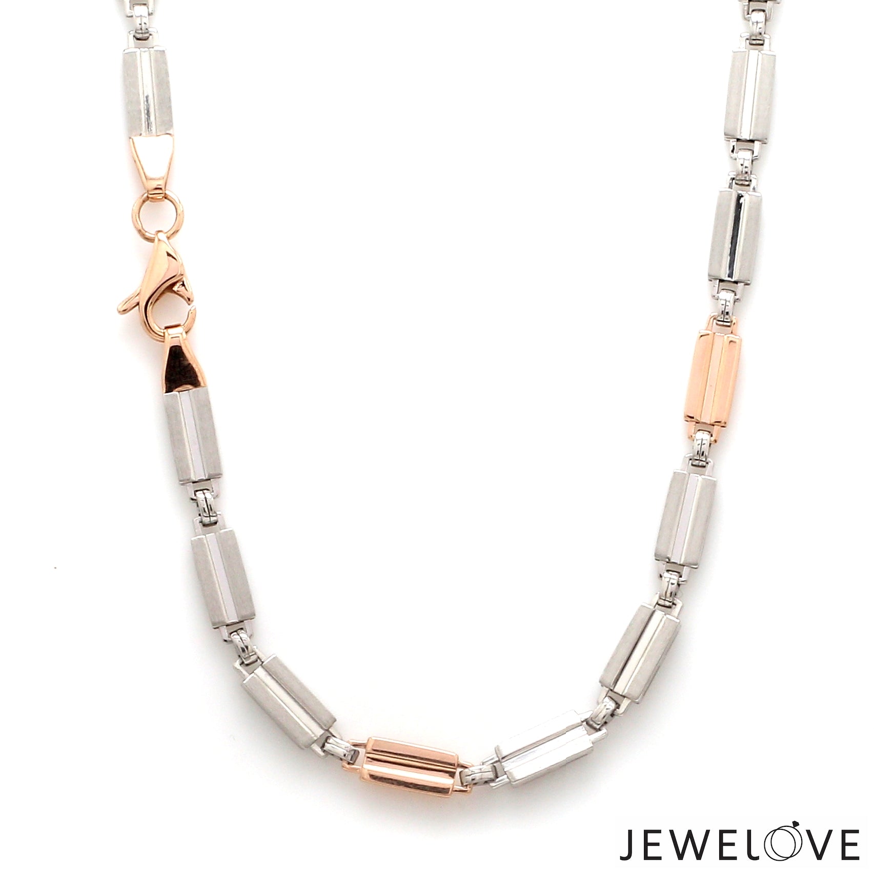 Platinum + Rose Gold Chain for Men JL PT CH 1301   Jewelove.US